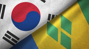 Güney Kore ve Saint Vincent ve Grenadine 'ler iki bayrağı bir arada katladılar.