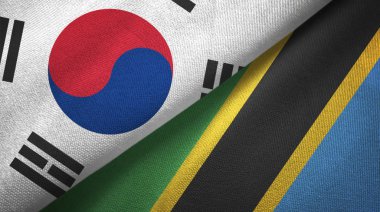 Güney Kore ve Tanzanya. İki bayrak bir arada.