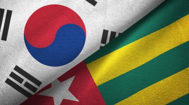 Güney Kore ve Togo, iki bayrak bir arada.