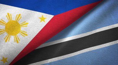 Türkiye ve Botswana iki katlanmış bayrak birlikte 