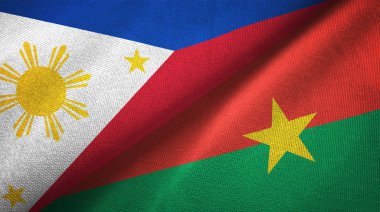 Türkiye ve Burkina Faso iki katlanmış bayrakları birlikte 