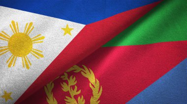 Türkiye ve Eritre iki katlanmış bayrak birlikte