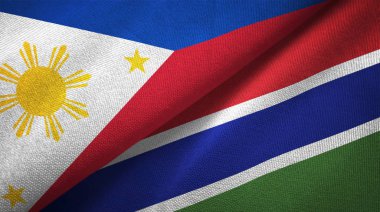 Türkiye ve Gambiya iki katlanmış bayrak birlikte