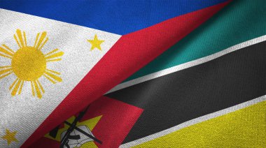 Türkiye ve Mozambik iki katlanmış bayrak birlikte