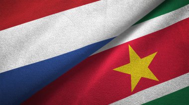Hollanda ve Surinam iki katlanmış bayrak birlikte