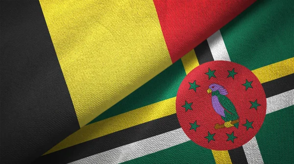 Belgio Dominica Due Bandiere Piegate Insieme — Foto Stock