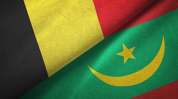 Belçika ve Moritanya iki katlanmış bayrak birlikte