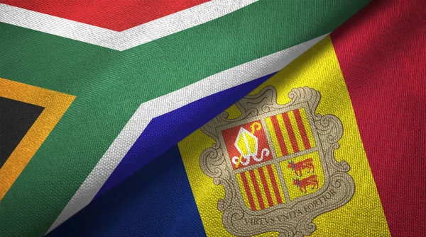 South Africa and Andorra two folded flags together