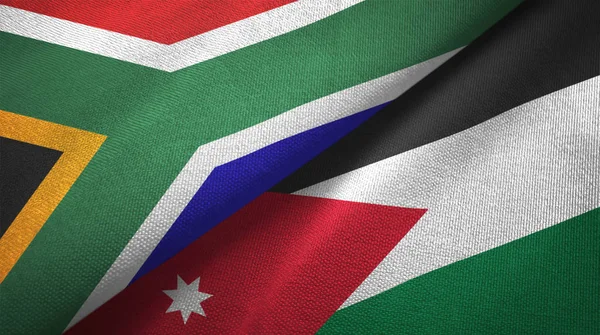 South Africa and Jordan two folded flags together