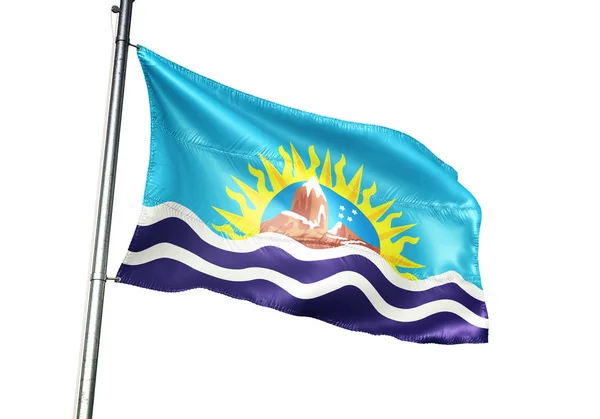 Santa Cruz provincii Argentiny mávání vlajkami izolované 3d obrázek — Stock fotografie