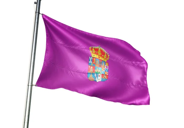 Guadalajara província de Espanha bandeira acenando isolado ilustração 3D — Fotografia de Stock