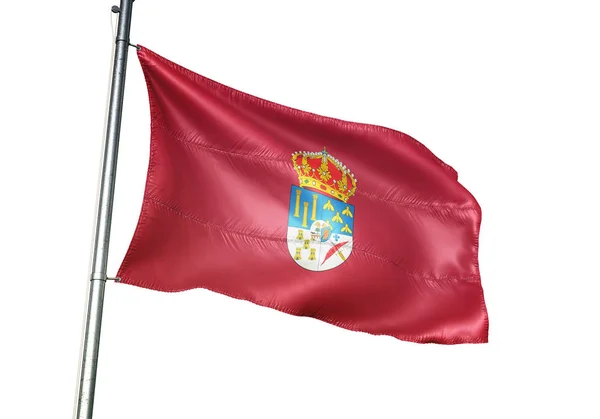 Bandera de Salamanca provincia de España ondeando ilustración 3D aislada —  Fotos de Stock
