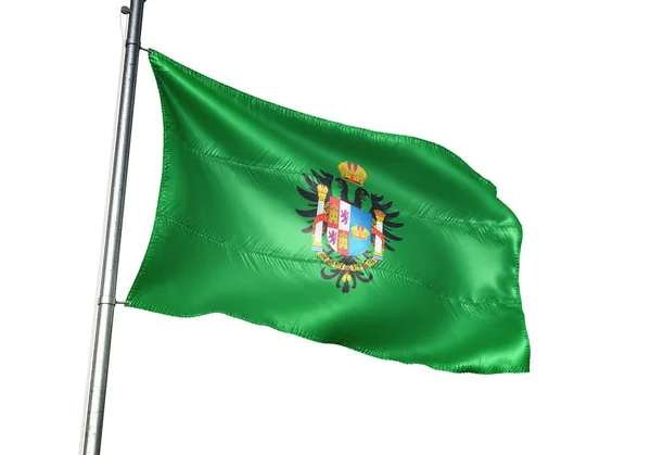 Toledo province of Spain flag waving isolated 3D illustration — Stock Photo, Image
