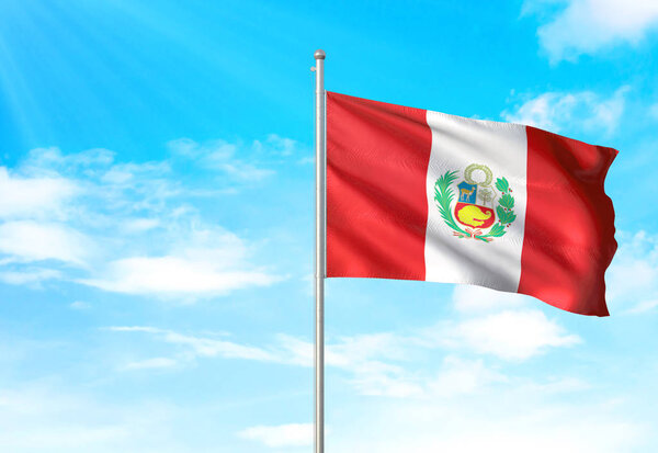 Флаг Перу, размахивающий небом
