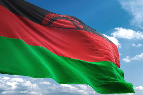 Malawi mávání vlajkami obloha pozadí 3d obrázek — Stock fotografie