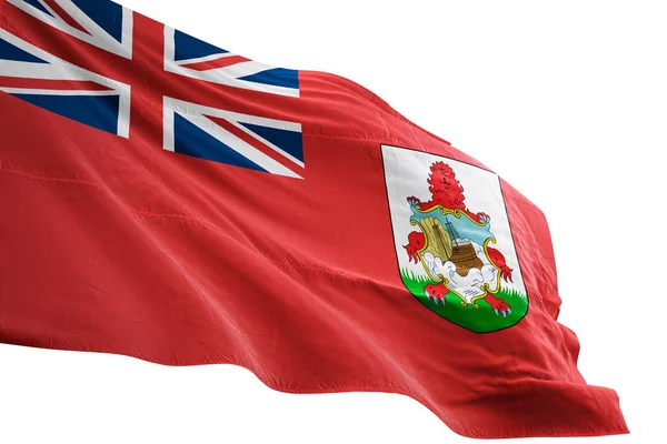 Bandeira das Bermudas acenando isolado fundo branco ilustração 3D — Fotografia de Stock