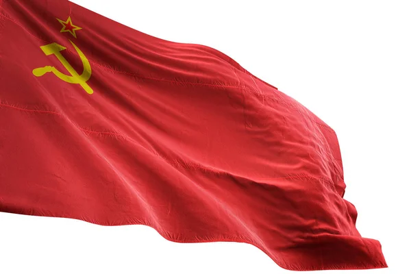 苏联旗子挥动被隔绝的白色背景3d 例证 — 图库照片