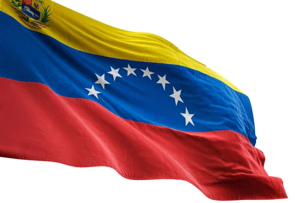 Venezuela flagge schwenken isoliert weißen hintergrund 3d illustration — Stockfoto