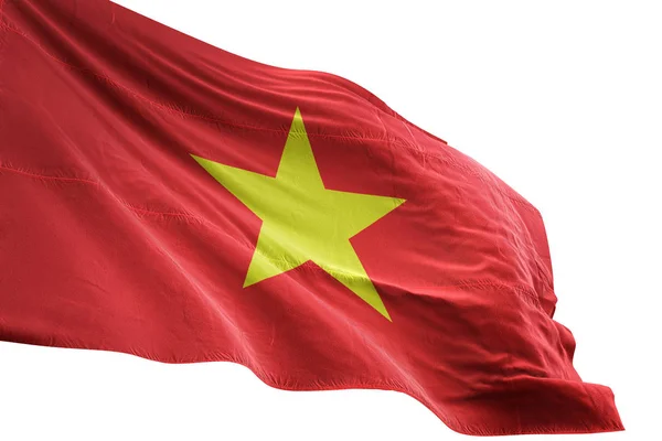 Wietnam flaga macha na białym tle ilustracja 3d — Zdjęcie stockowe