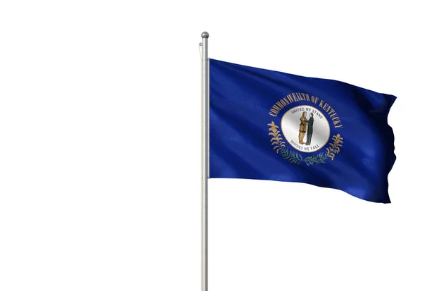 Kentucky stát Spojených států mávání vlajkami izolované 3d obrázek — Stock fotografie