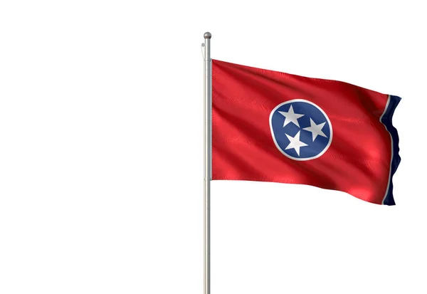 Tennessee estado dos Estados Unidos bandeira acenando isolado ilustração 3D — Fotografia de Stock