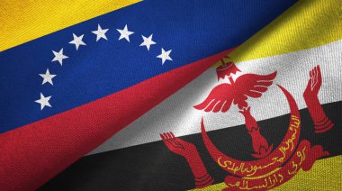 Venezuela ve Brunei iki bayrakları Tekstil bez