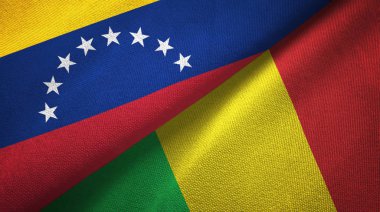 Venezuela ve mali iki bayraklar tekstil kumaş, kumaş dokusu