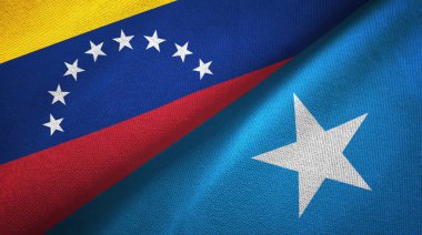 Venezuela ve Somali iki bayraklar tekstil kumaş, kumaş dokusu