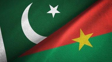 Pakistan ve Burkina Faso iki bayraklar tekstil kumaş, kumaş dokusu 