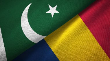 Pakistan ve Chad iki bayraklar tekstil kumaş, kumaş dokusu 