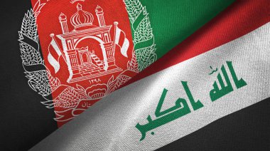 Afganistan ve Irak'ta iki bayrak tekstil bezi