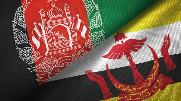 Afganistan ve Brunei iki bayrak tekstil bezi