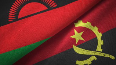 Malavi ve Angola iki bayraktekstil kumaş, kumaş doku 