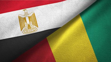 Mısır ve Gine iki bayraktekstil kumaş, kumaş doku