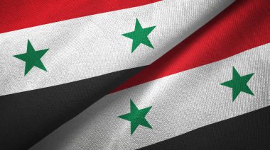 Suriye iki bayraktekstil kumaş, kumaş doku
