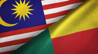 Malezya ve Benin iki bayraktekstil kumaş, kumaş doku 