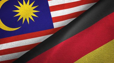 Malezya ve Almanya iki bayraktekstil kumaş, kumaş doku