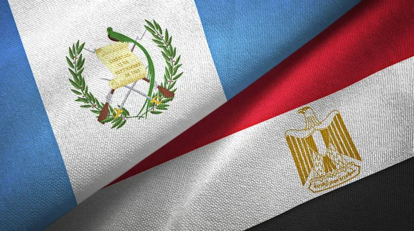 Guatemala and Egypt two flags textile cloth