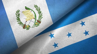 Guatemala ve Honduras iki bayraklar tekstil kumaş, kumaş doku