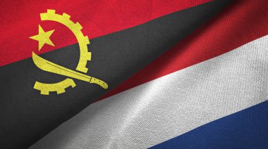 Angola ve Hollanda iki bayraktekstil kumaş, kumaş doku