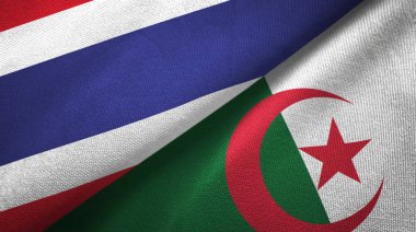 Tayland ve Cezayir iki bayraktekstil kumaş, kumaş doku 