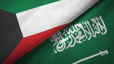 Kuveyt ve Suudi Arabistan tekstil bezi bayrakları