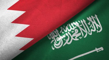 Bahreyn ve Suudi Arabistan tekstil bezi bayrakları