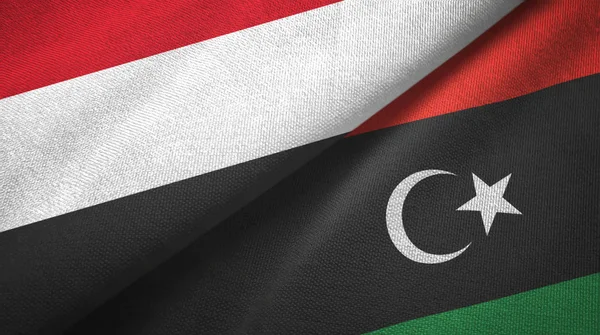 Yemen ve Libya 'da iki bayraklı kumaş, kumaş dokusu