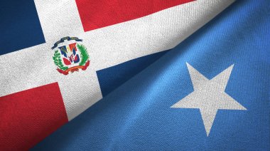 Dominik Cumhuriyeti ve Somali iki bayraktekstil kumaş, kumaş doku