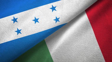 Honduras ve İtalya iki bayraklar tekstil kumaş, kumaş doku