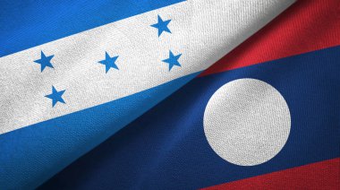 Honduras ve Laos iki bayraktekstil bezi.