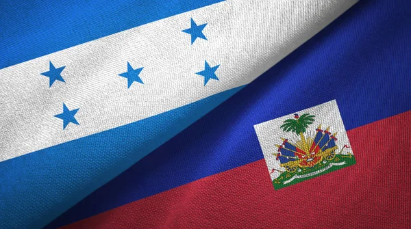 Honduras ve Haiti iki bayraklar tekstil kumaş, kumaş doku
