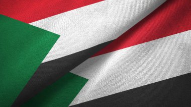 Sudan iki bayrak tekstil kumaş, kumaş doku