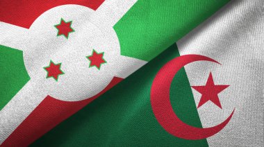Burundi ve Cezayir iki bayraktekstil kumaş, kumaş doku 